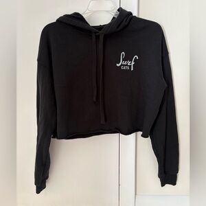 Sisstr Evolution Surf Cats Cropped Hoodie